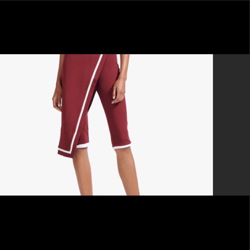 ISO Staud burgundy Mikayel capri pant